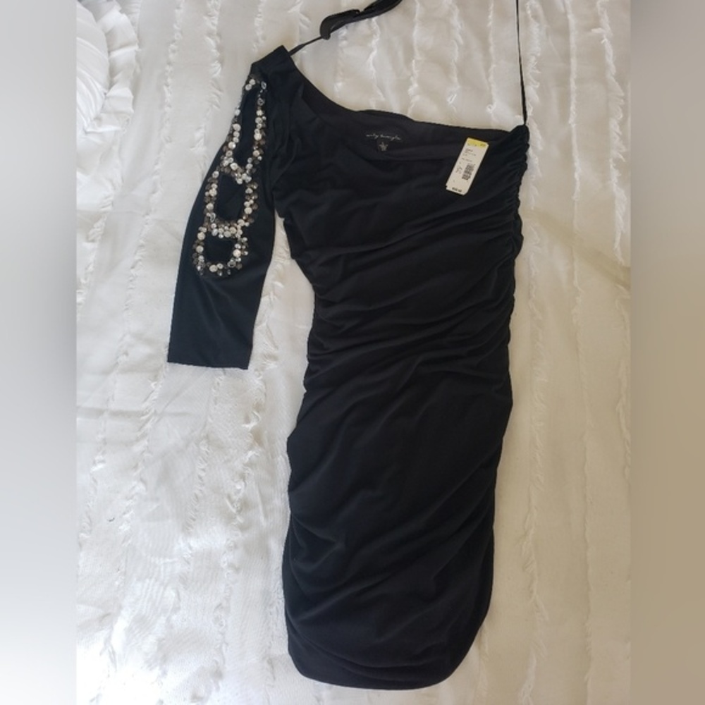 sexy one arm mini dress, sequins size medium